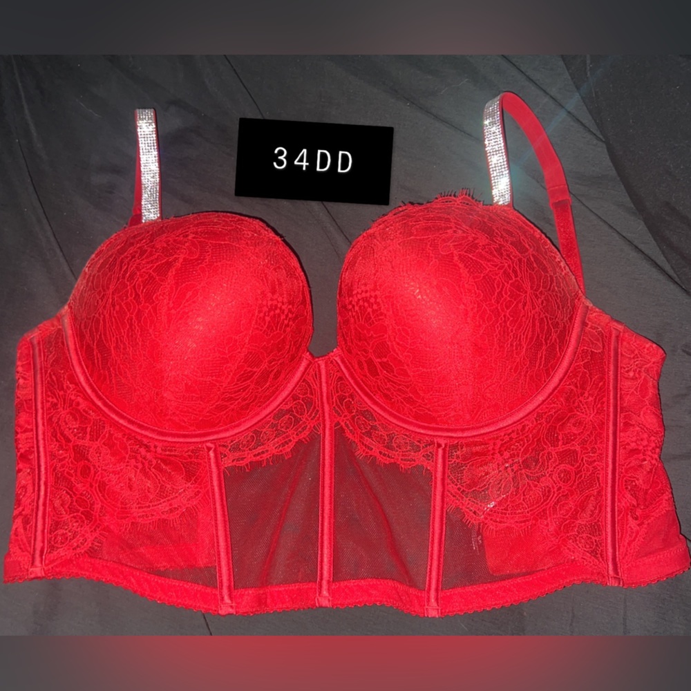 Victoria’s Secret 34DD red corset top